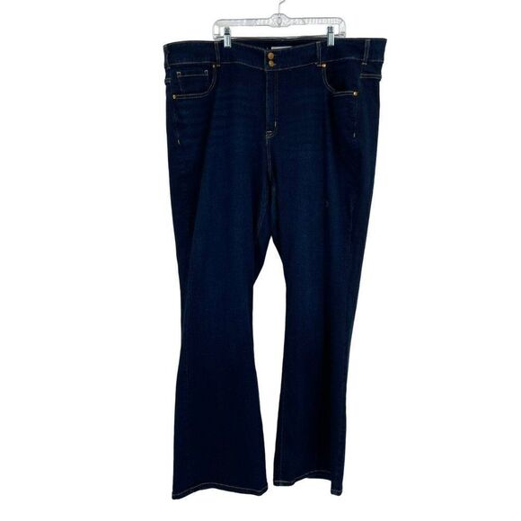Lane Bryant Flex Magic Waistband High Rise Bootcut Jeans Dark Wash 26 Long - Picture 1 of 10